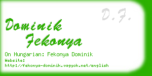 dominik fekonya business card